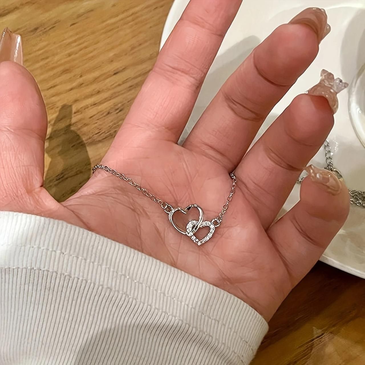 Women's Dual Heart Pendant